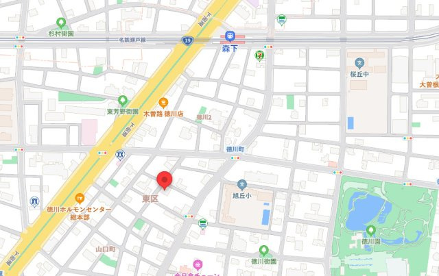 名古屋市東区徳川　ガレージ付きオフィスの地図