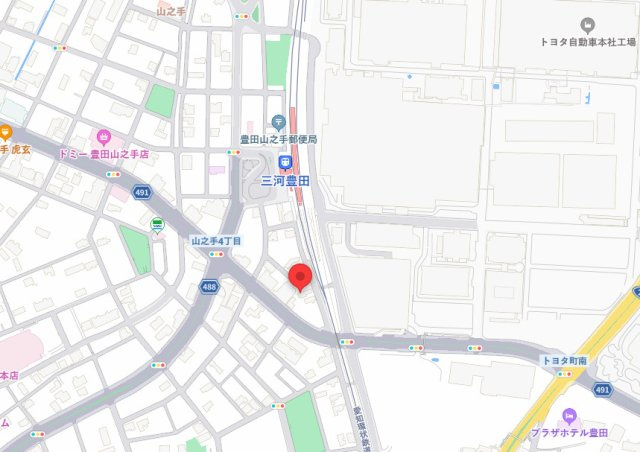 三河豊田駅前　倉庫付き事務所の地図