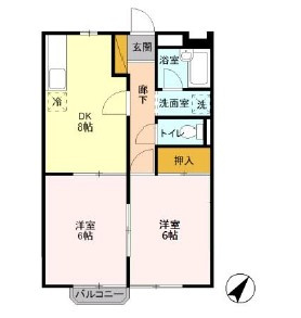 コスモプラザCの間取り