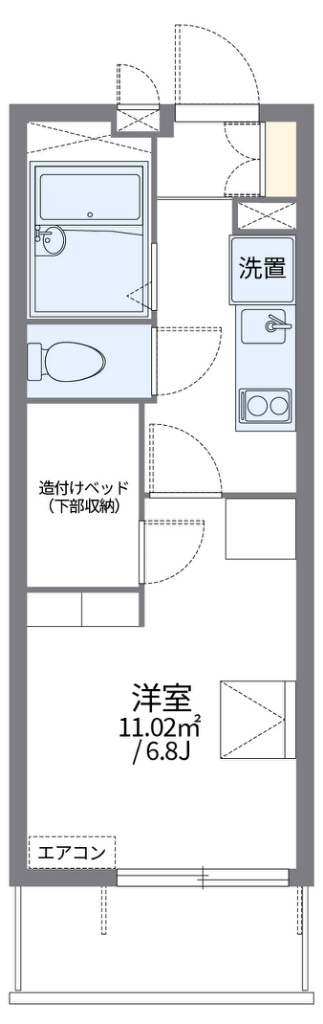 レオパレスルート１楓 の間取り
