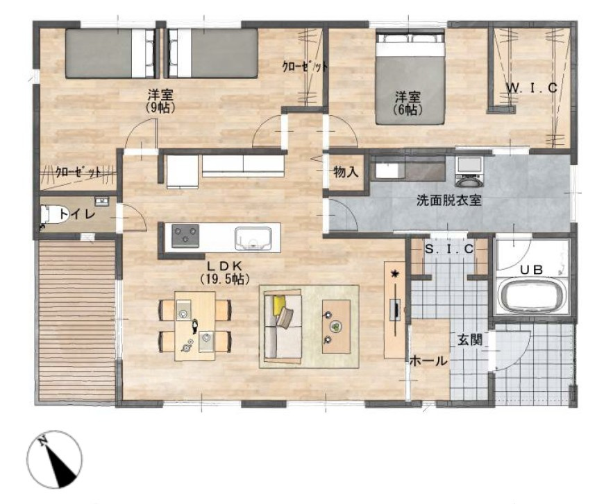 【中古戸建】北群馬郡吉岡町大字大久保の間取り|■間取り図｜敷地面積：294.00（約88.93坪）　建物面積：86.95（約26.3坪）