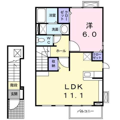 Ｋ’ｓル・クープルⅢの間取り