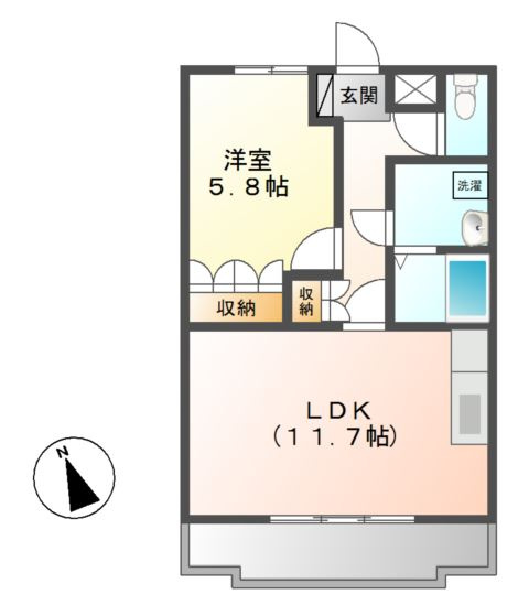 プランドール永瀬の間取り