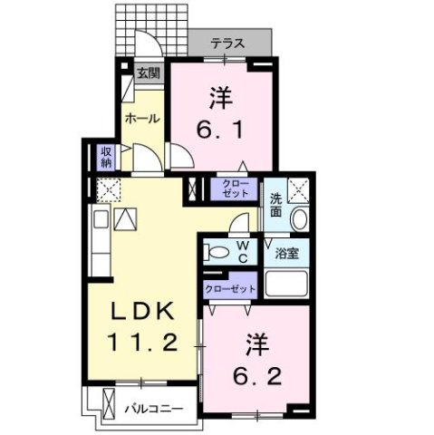 メゾンステージ水野　Ｃの間取り