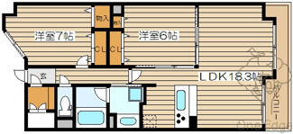 【間取り】 | グレンパーク梅田北