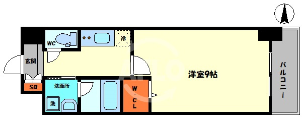 グレイス難波南の間取り|グレイス難波南　大型収納の間取り　