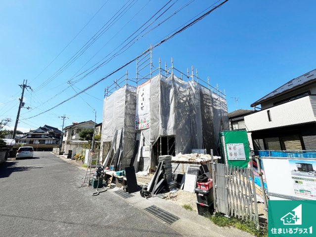 栗東市御園　第1期　新築一戸建ての外観|周辺は落ち着いた街並みの住宅地！子育てがしやすい住環境です！まだ未完成ですが、現地でしかわからない事もございます。是非一度ご覧ください。
