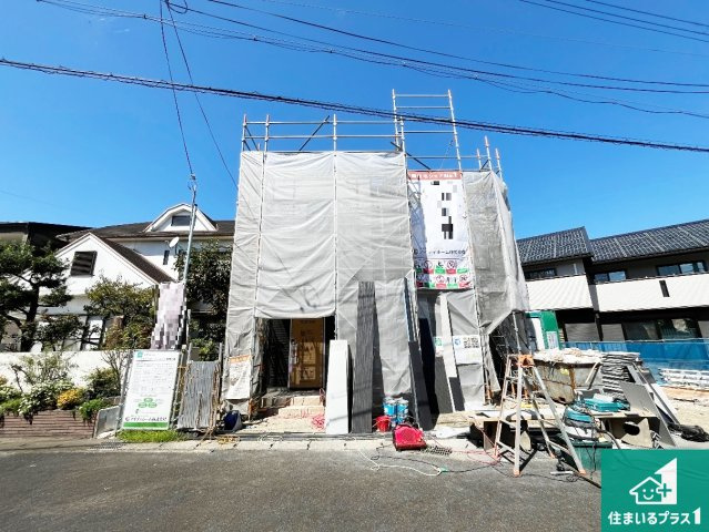 栗東市御園　第1期　新築一戸建ての外観|周辺は落ち着いた街並みの住宅地！子育てがしやすい住環境です！まだ未完成ですが、現地でしかわからない事もございます。是非一度ご覧ください。