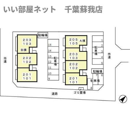 ヴェルドパーク　Ｂの区画図