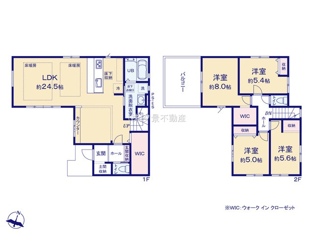 《仲介手数料無料》西区大字指扇1884-28新築一戸建てTERRACEの間取り