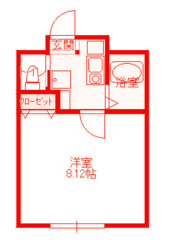 茅ヶ崎市十間坂２丁目のアパートの間取り