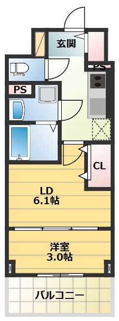 リアライズ鶴橋東Ⅱの間取り