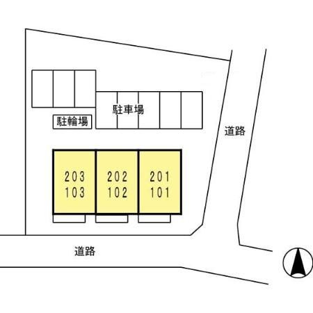 サニーヒルズ岡宮の区画図