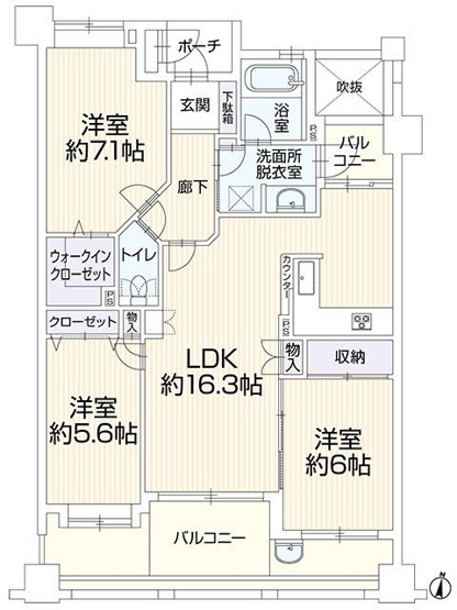 【間取り】 | アーサー寺塚・大池公園　