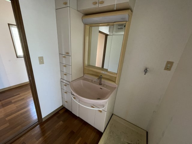 白子町古所戸建の独立洗面台