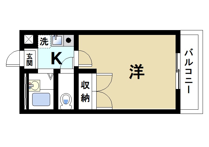 レオパレスイケダの間取り|単身様におススメのゆったりとした間取り。