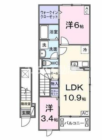 クレーシェルⅡの間取り