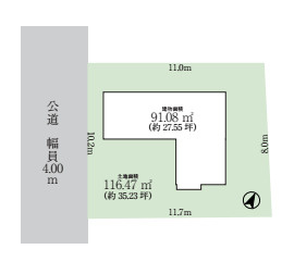 上尾市小泉９丁目　中古戸建の区画図