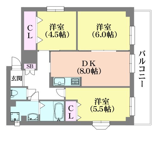 Regulus水木通の間取り