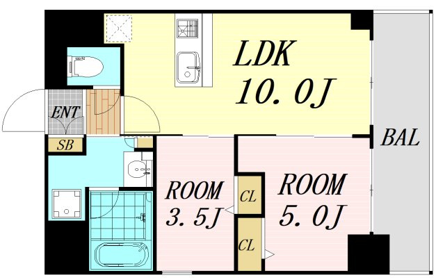 S-RESIDENCE福島diverse　仲介手数料無料の間取り
