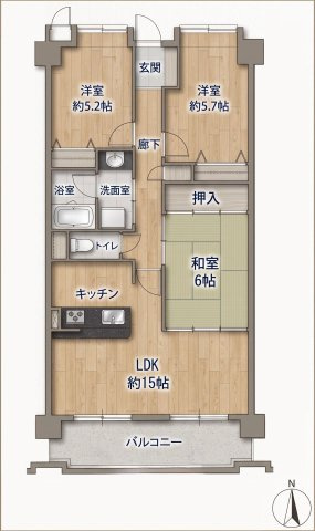 【間取り】 | ヴェルビュ京町