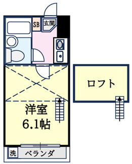 【間取り】 | ジュネパレス稲毛第13