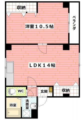 ビューハイツやまと　Ⅰの間取り