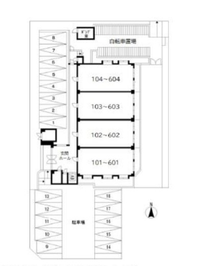 ア・クール杉原の区画図