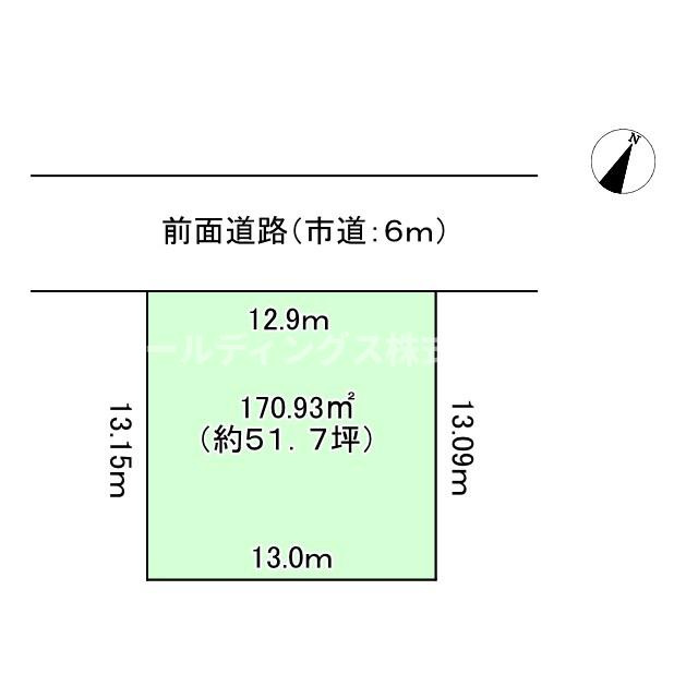 福知山市茅ノ台売り土地の土地図