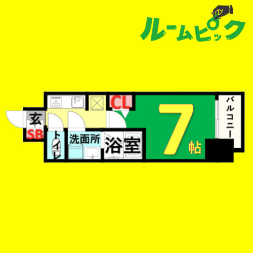 S-RESIDENCE上前津駅前　名古屋市賃貸　仲介手数料無料の間取り