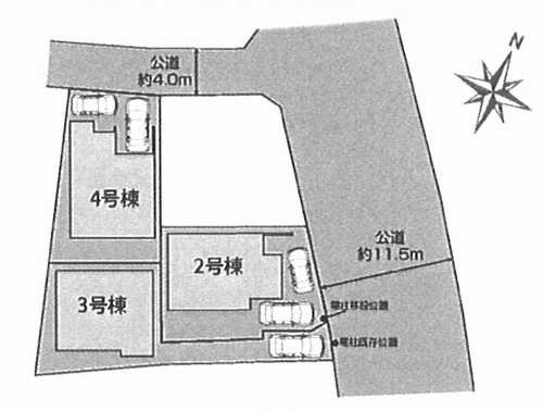中央区田名　新築戸建全3棟　2号棟の区画図