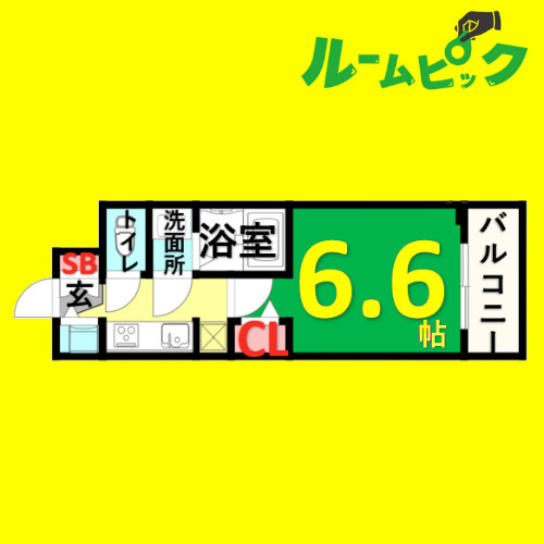S-RESIDENCE上前津駅前　名古屋市賃貸　仲介手数料無料の間取り