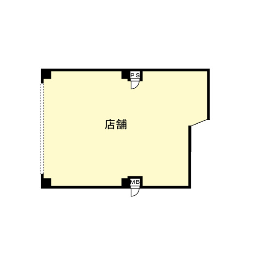 【間取り】 | エスポワール1階路面店舗事務所