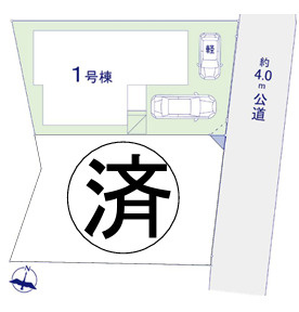 福岡市早良区飯倉6期　1号棟の区画図