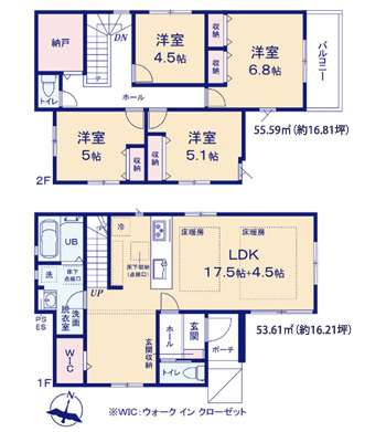 福岡市早良区飯倉6期　1号棟の間取り