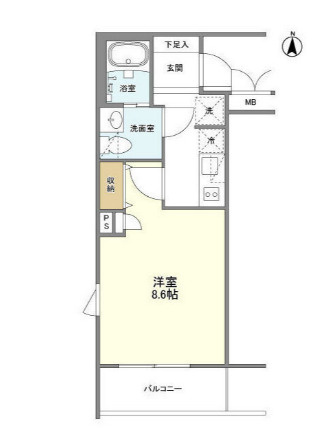 ラティエラ横濱六角橋の間取り