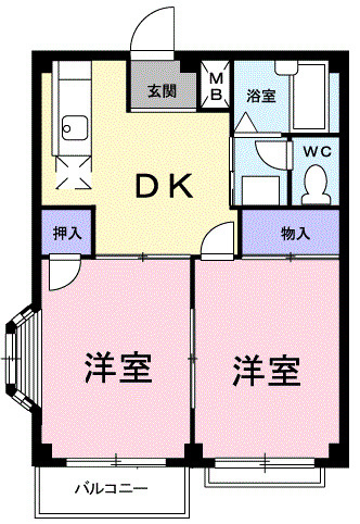 スカイハイツＨＡＲＵの間取り