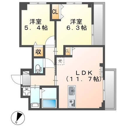 【間取り】 | Ｆ－ＢＡＳＥ Ｅａｓｔ Ⅱ | 間取図