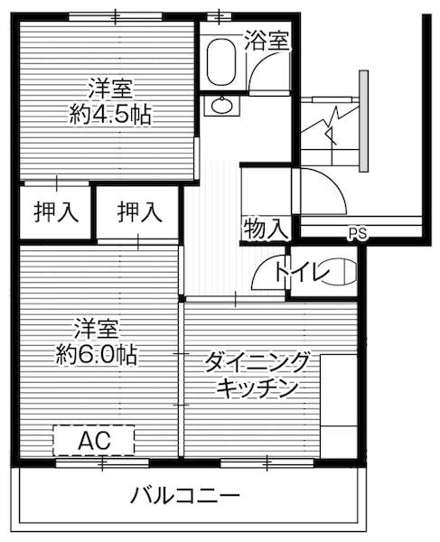 ビレッジハウス台宿1号棟の間取り