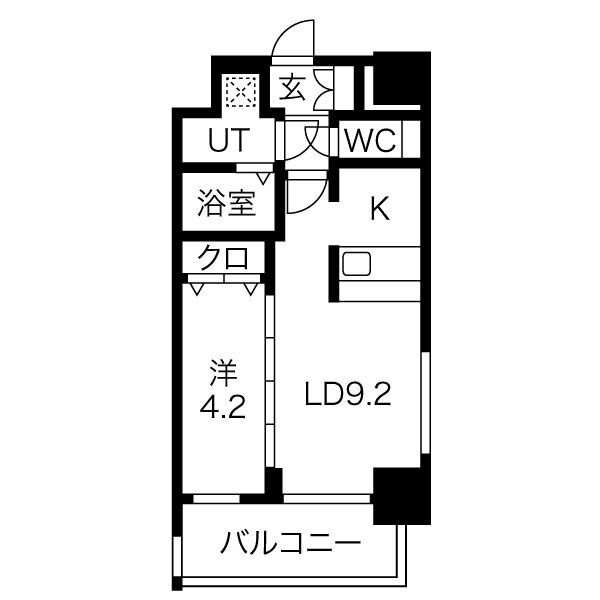 名古屋市中区正木２丁目の賃貸マンションの間取り