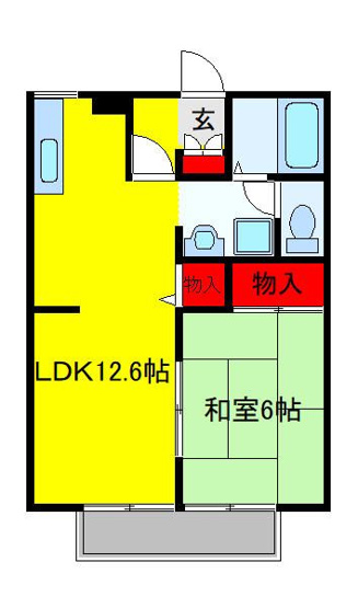 【間取り】 | ユーサンパレスＣ
