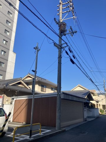道後今市　土地の周辺|南側道路に面した角地のため、遮るものがなく明るい陽光と爽やかな風が室内までしっかり届きそう