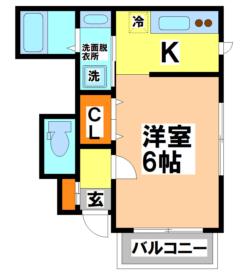 武蔵野市中町２丁目のアパートの間取り