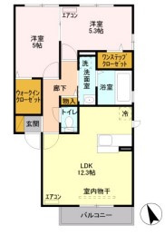 フェニックス小仙波Dの間取り|反転タイプ