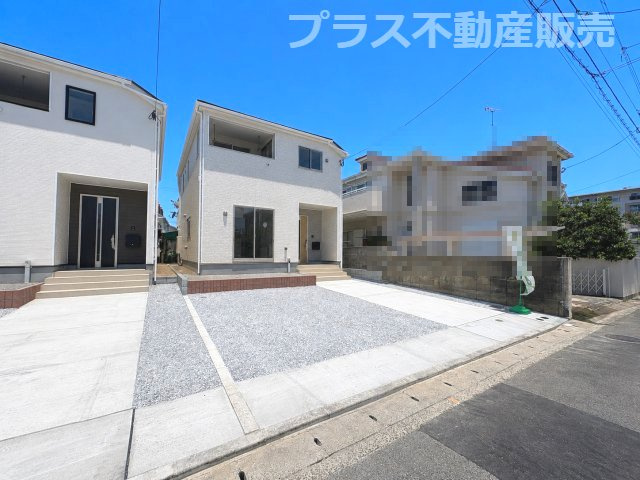 【外観】 | 福岡市早良区干隈4丁目第15　1号棟（全2棟）【仲介手数料無料・0円】 | 現地写真。プラス不動産販売なら、現場の全ての棟をまとめてご見学頂けます。