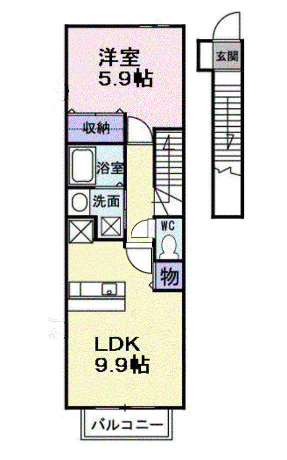ビエント紫風Ⅳの間取り