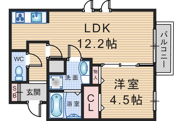 クレールコートの間取り