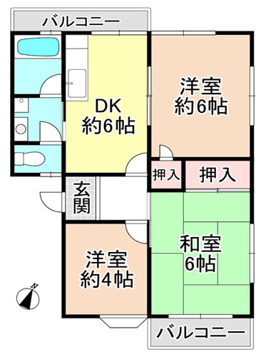 【間取り】 | コーポ都築Ⅰ