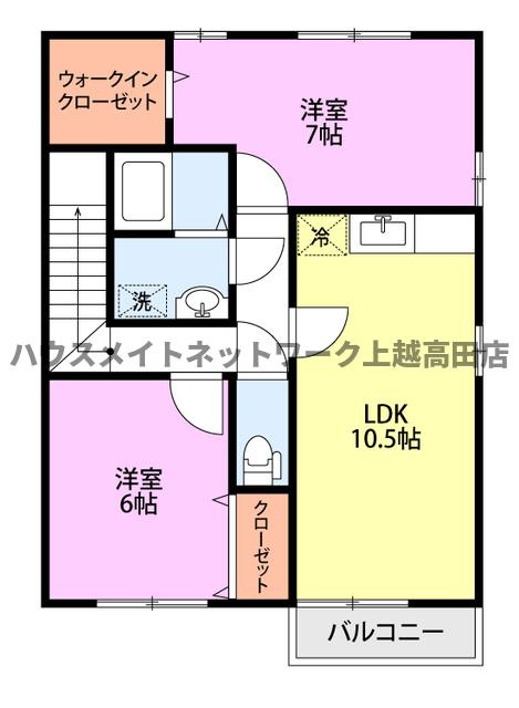 ロイヤルガーデン南城　D棟の間取り|間取図