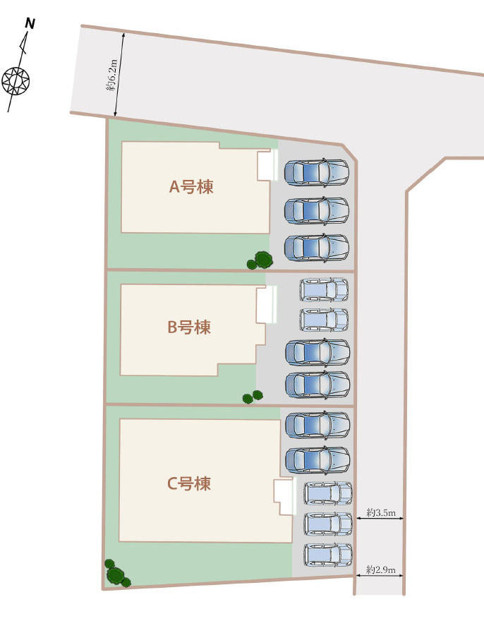 土橋1丁目　新築戸建 Cの区画図
